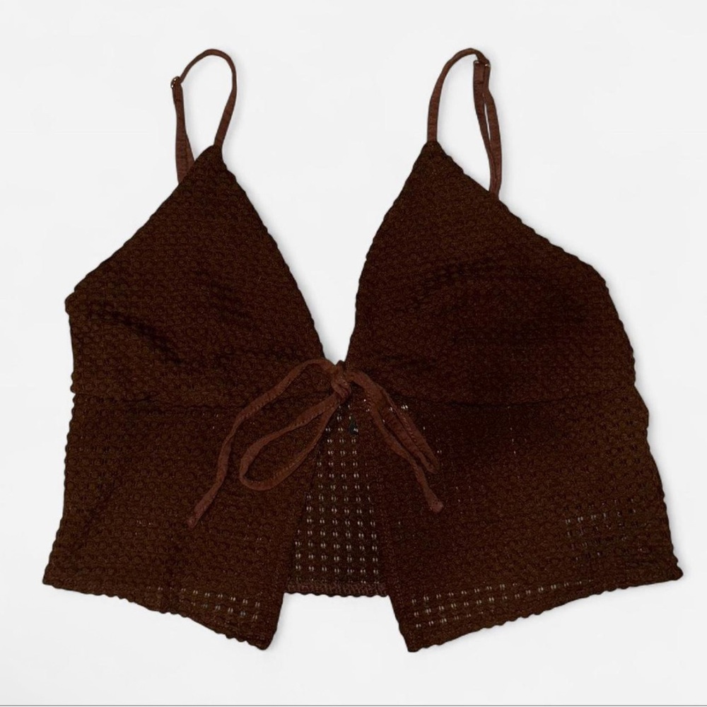 Brown Knit Top